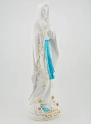 Beeld Onze Lieve Vrouw van Lourdes met haar Rozenkrans - 30cm