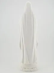 Beeld Maria van Lourdes met Goudkleurige Rozenkrans - 30cm