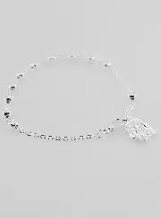 Tientje Rozenkrans Armband Kubus Kralen - Lourdes Medaille