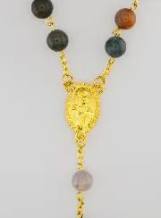 Rozenkrans Agaat Stijl en Goud Ketting